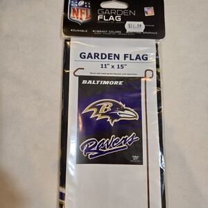 NFL Baltimore Ravens Wincraft Garden Flag Indoor Outdoor 11" x 15" Sports Home